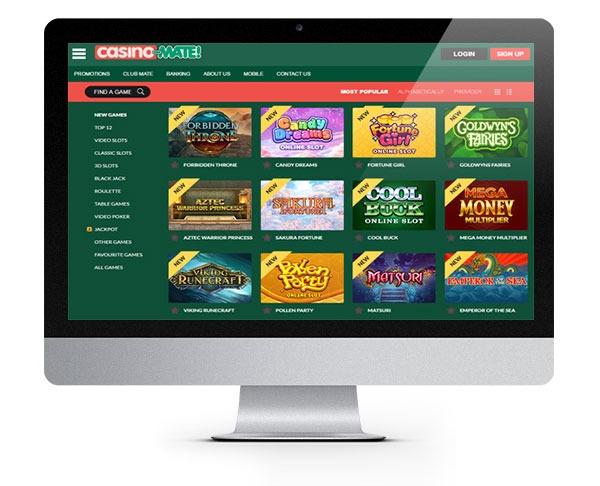 Casino-Mate desktop lobby