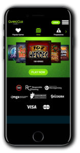 Gaming Club Casino Mobile games lobby