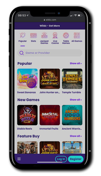 Wildz Casino Mobile